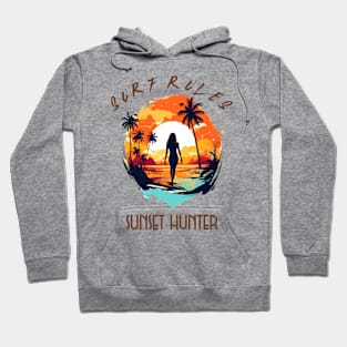 Sunset Hunter, surf rules, v2 Hoodie